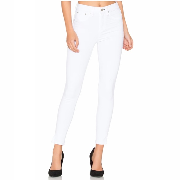 rag & bone Denim - Rag & Bone 10 inch Capri Skinny White Jeans